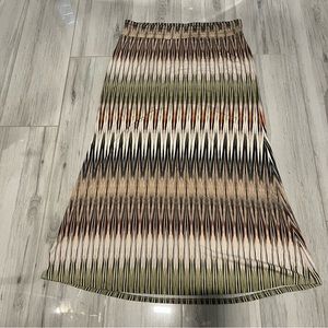Karen Kane Maxi Skirt in Cream, Brown, Green, Black